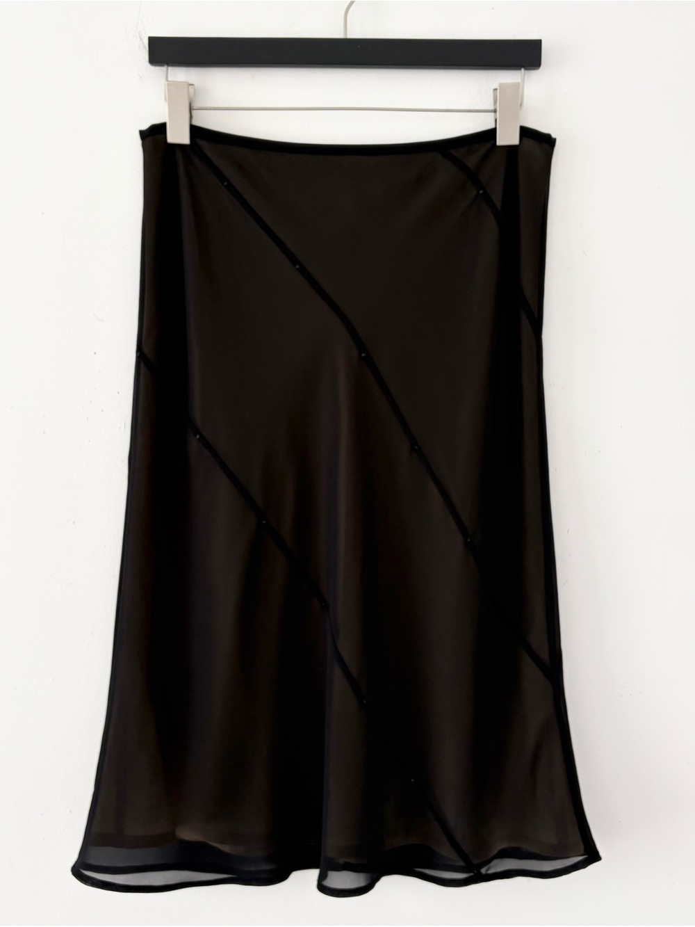 Y2K Mexx Bias Sheer Gemmed Skirt